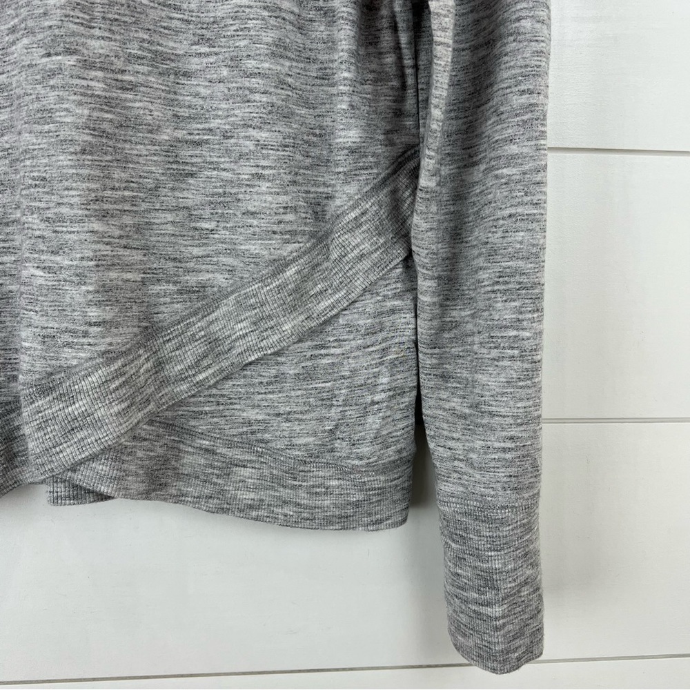 Athleta Medium Serenity Crossover Sweatshirt Gray - image 3